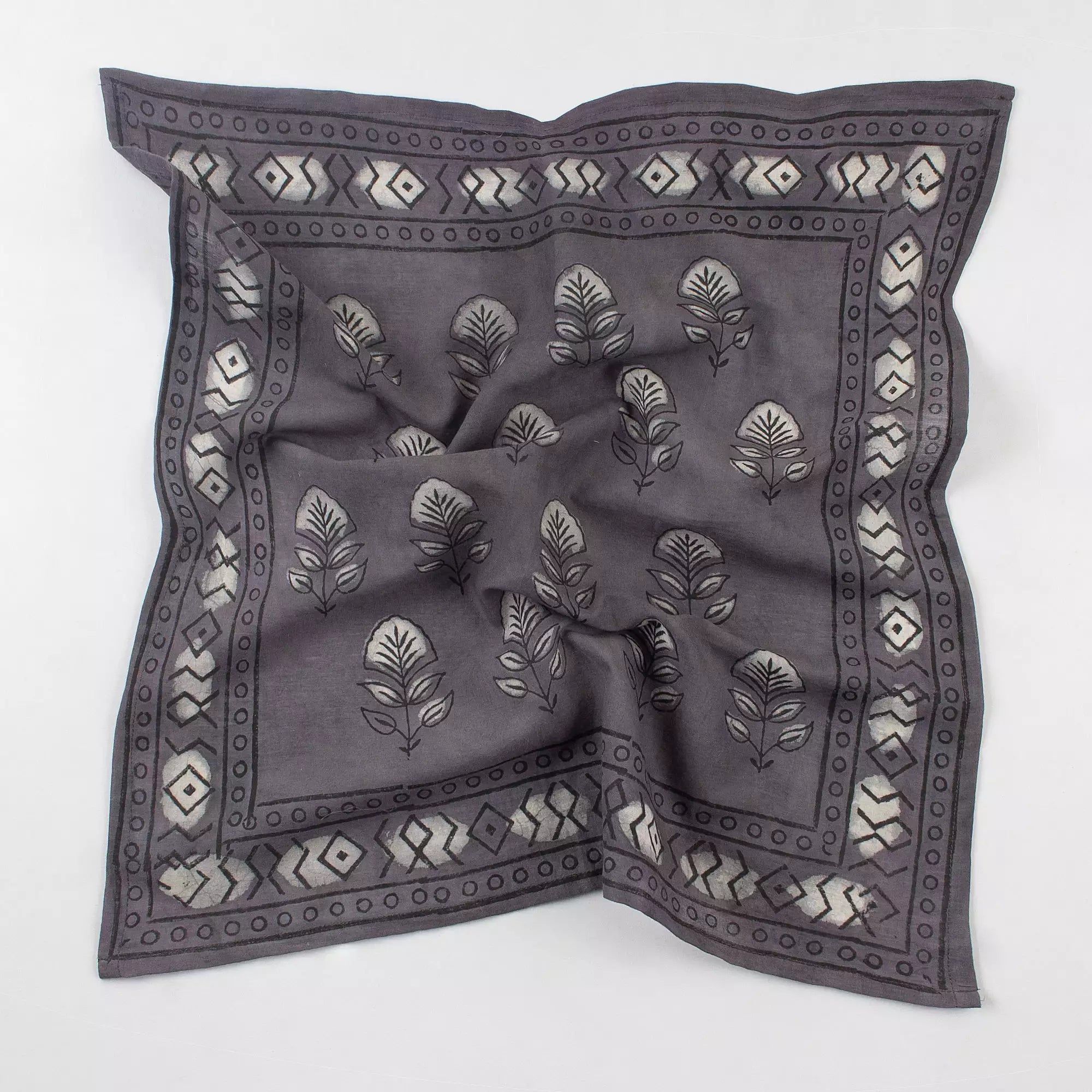 Hand Block Printed Cotton Bandana for Men & Women 593
